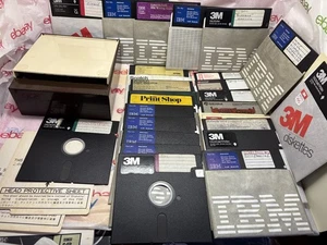 23pcs 3M DISKETTES DOS 5.25" Floppy Vintage MS-DOS + EICHNER FILE CASE No. 96099 - Picture 1 of 13