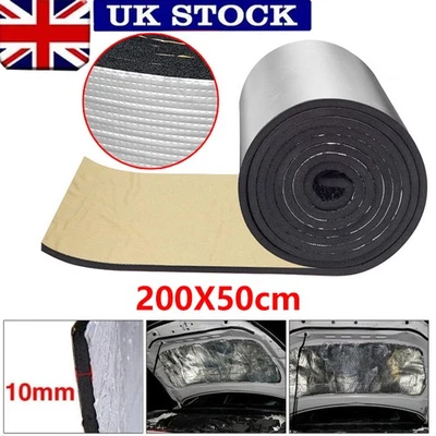 2m Sound Deadening Mat Car Firewall Heat Shield Thermal Insulation Proofing Pads - Image 1 of 4