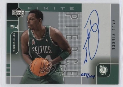 2002-03 Upper Deck Finite Signatures /104 Paul Pierce #PP-A Auto HOF - Image 1 of 2