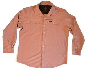 All Terrain Gear Wrangler Men’s XL Western Snap Adjustable Long Sleeve Salmon - Picture 1 of 15