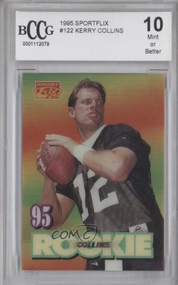 1995 Sportflix Kerry Collins #122 BCCG 10 Mint or Better Rookie RC - Image 1 of 2