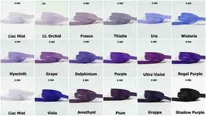 10yds ~~ 9mm Purple Grape Lt Orchid Hyacinth Grosgrain Ribbon 17 COLOURS U PICK - Picture 1 of 19