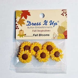 Dress It Up Novelty Buttons - Autumn Blooms - Crafts, Jewellery, Cake Making - Picture 1 of 2