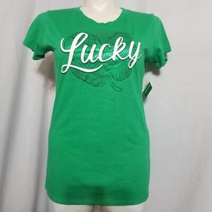 Way To Celebrate Women's XL St Patrick's Day Irish Shamrock T-Shirt Luck -NWT - Picture 1 of 6