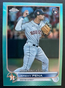 2022 Topps Chrome Update Aqua Refractor JEREMY PENA RC #USC126 RD /250 ASTROS - Bild 1 von 2
