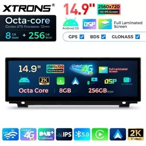 14,9" Android 14 8+256GB Xtrons 8-Kern Autoradio GPS Für BMW 5er F10 F11 CIC - Bild 1 von 17