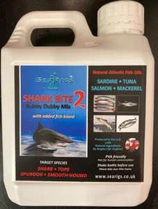 PESCA DI MARE ESCA NATURALE DI SQUALO OLIO LISCIO HOUND TOP HUSS CON SANGUE - Foto 1 di 11