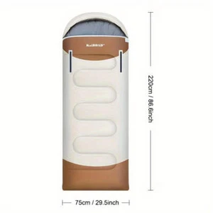 Extra Wide Mummy Sleeping Bag - 3 Season Warm & Cold Weather, Waterproof, Lightw - Picture 1 of 4