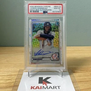 Bowman Chrome Mega Box 2020 BMJD Jasson Dominguez RC automático PSA 10 gemas como nuevo - Imagen 1 de 4