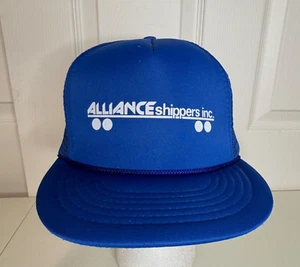 Vintage Alliance Shippers, Inc. Blau Trucker Netzmütze 1980er Jahre blau Versand LKW - Bild 1 von 6