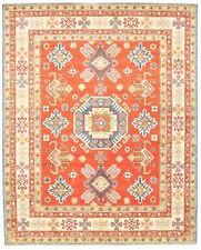 Traditional Hand-Knotted Geometric Carpet 7'11" x 9'10" Wool Area Rug