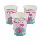 1St Birthday Pink Elephant Paper Cups, Party Supplies, 8 Pieces