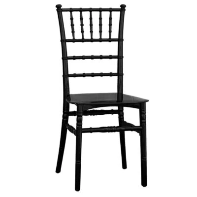 Sedia chiavarina in nero lucido plastica polipropilene modello rinforzato - Immagine 1 di 4