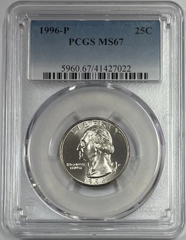 1996 P Washington Quarter PCGS MS67 Cover