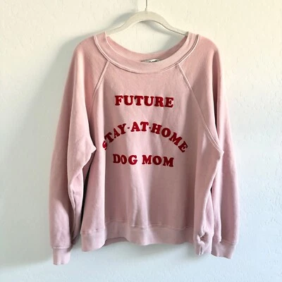 Sudadera Pullover Wildfox Future Stay-At-Home Perro Mamá Gráfico S Foto 1 de 4