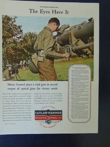 1942 CUTLER-HAMMER Crea vetro ottico per pubblicità stampa d'arte militare vintage - Foto 1 di 1