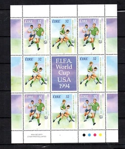 Ireland 1994 sheet Football/Soccer/Fussball stamps (Michel 857/58 KLB) nice MNH - Picture 1 of 1