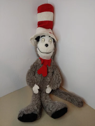 1980 Dr Seuss CAT IN THE HAT 22" Plush Eden Vintage Doll Toy Stuffed Animal Book Cover