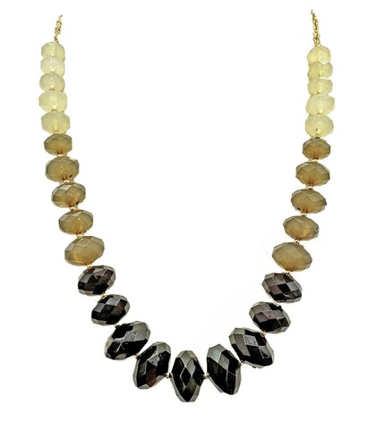 OFF WHITE Collana di perline grandi multicolore nero grigio e bianco sporco collo moda NUOVO