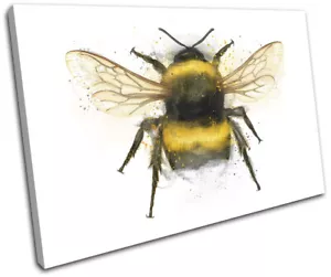 Bumble Bee Nature Paint Animals SINGLE CANVAS WALL ART Picture Print - Picture 1 of 1