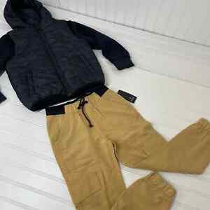 Under Armour & Buffalo Boys Hooded Full Zip Jacket and Jogger Pant BUNDLE Sz 6 