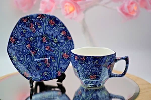 Vintage Chintz Ringtons Cup and Saucer Porcelain Set Sadler Boxed 1990' - Picture 1 of 7