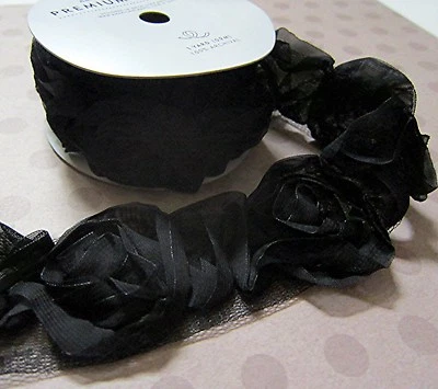 Cinta de rosa American Crafts (perno de 1 yarda) negra Foto 1 de 2