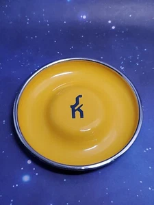 Posacenere smaltato vintage Schutte & Koerting 80° anniversario 1956 giallo RARO HTF  - Foto 1 di 7