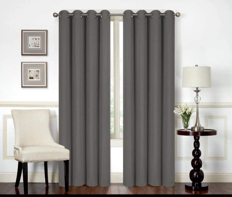 2 Paneles Ojal Apagón Térmico Salón Dormitorio Ventana Cortina 54'W X 84'L Foto 1 de 1