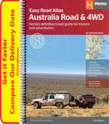 Hema Australian Road & 4WD Easy to Read Atlas 13th Edition NEW  - Image 1 of 4