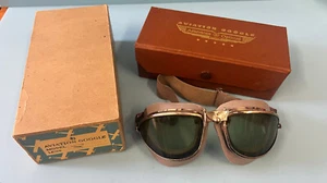 AMERICAN OPTICAL CO. AIR TRANSPORT GOGGLES- INNER/OUTER BOXES - Picture 1 of 16