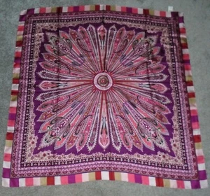 "BUFANDA CUADRADA CLÁSICA DE SEDA TALBOTS Cachemira Multicolor 35.5"" X 35.5"" NUEVA CON ETIQUETAS $59 - Imagen 1 de 9