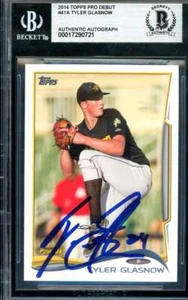 Tyler Glasnow Beckett BAS Signed 2014 Topps Pro Debut Rookie Autograph - Picture 1 of 2