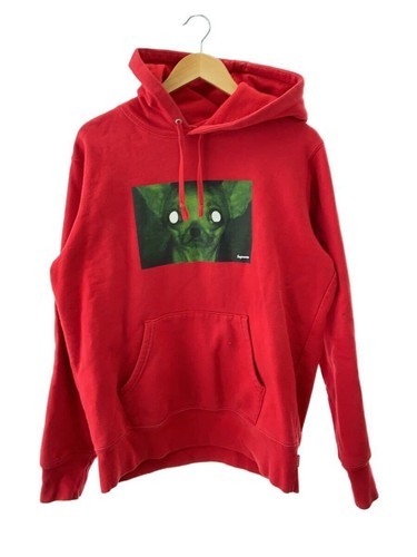 Felpa Supreme con cappuccio M cotone ROSSO usata