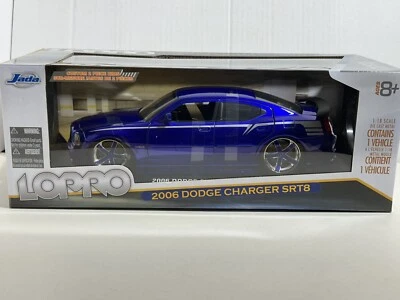 Cargador Dodge SRT8 2006 Jada Lopro azul caramelo 1:18 coche modelo fundido a presión Foto 1 de 4