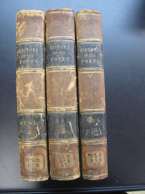 Religion Christianity Catholic Church Rome A. Bower History of The Popes 3V 1844 - Image 1 of 4