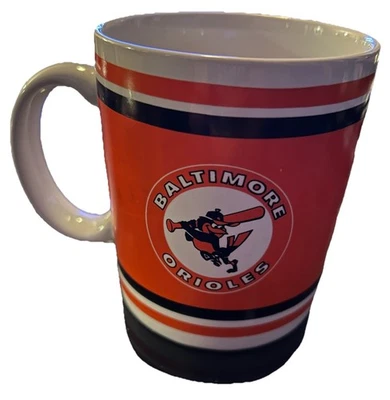 Vintage Baltimore Orioles Bird Official MLB Baseball Coffee Mug Orange Old Logo - Image 1 of 4
