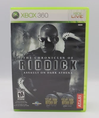 Chronicles of Riddick Assault on Dark Athena Xbox 360 CASE & MANUAL NO US TARIFF - Image 1 of 4