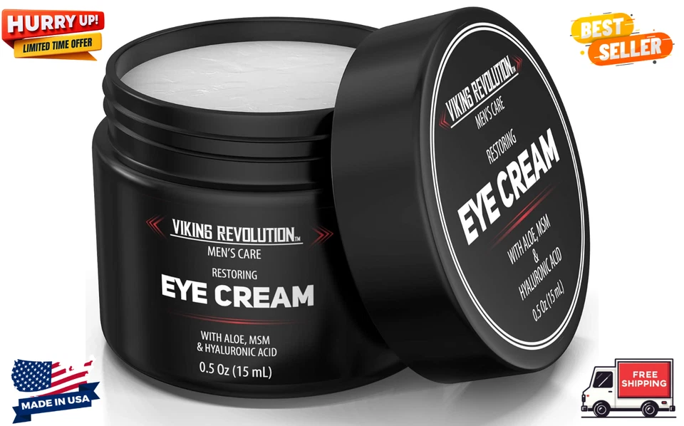 Crema Anti Ojeras para Hombres – Elimina Hinchazón y Bolsas de Manera Natural - Image 1 of 4