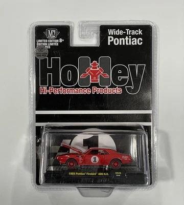 M2 Machines HOLLEY 1968 Pontiac Firebird 400 HO CHASE Red Chrome Blister Damaged - Image 1 of 3