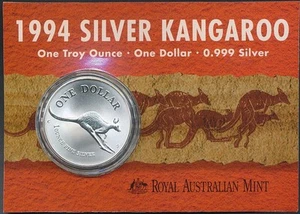 Australia: 1994 1oz .999 Silver $1 Kangaroo - Imagen 1 de 1