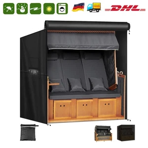 Winterfest Strandkorb Schutzhülle Wetterfest Abdeckhaube Plane Reißverschluss - Bild 1 von 12