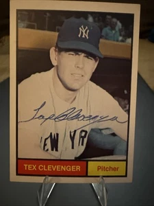 1982 Renata Galasso Tex Clevenger 1961 World Champions#20 Yankees Auto Signed - Picture 1 of 7