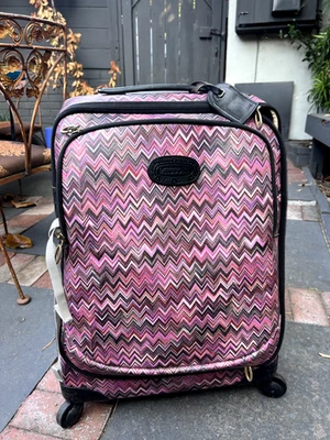 Missoni BRICS Grande 26” Check In 4 Ruedas Maleta Giratoria Rosa Chevron Foto 1 de 4