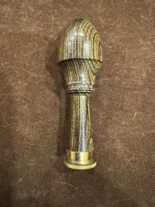 Wax Seal Stamp “R” Hardwood Turned Handle Brass Head Script Font 3 1/4 Inch - Picture 1 of 6