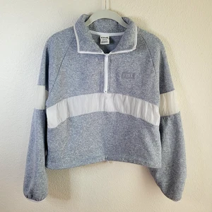 Suéter Rosa Victorias Secret Pequeño Tejido Gris 1/2 Cremallera Cintura Cintada - Imagen 1 de 15