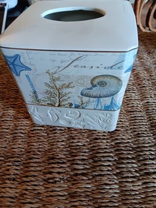 Avanti Linens Seaside Tissue Box Cover - Picture 1 of 6