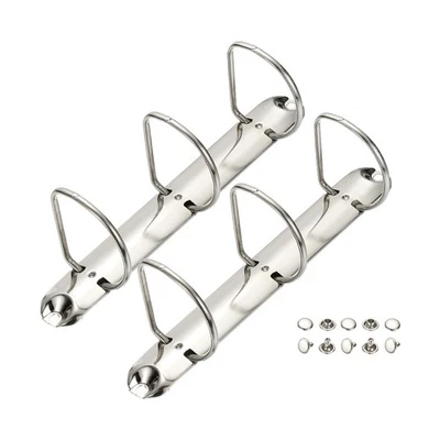 A5 3 Hole Ring Binder Mechanisms, 2 Set 1.97" D Ring Binder Planner, 26mm Silver - Image 1 of 4