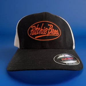 Ritchie Bros Brothers Equip Stretch FlexFit Hat Cap mesh with original sticker - Picture 1 of 8