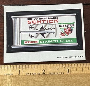 1973 Wacky Packages Schtick 2nd  edition Vintage Tan Back Topps Sticker - Picture 1 of 2